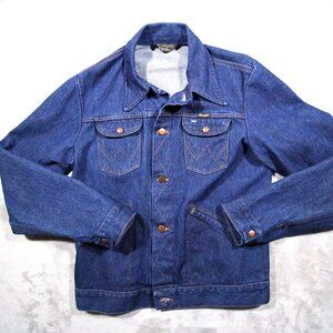 Vintage Wrangler No fault denim jacket made in USA    ! NO SIZE !  medium ?? Men
